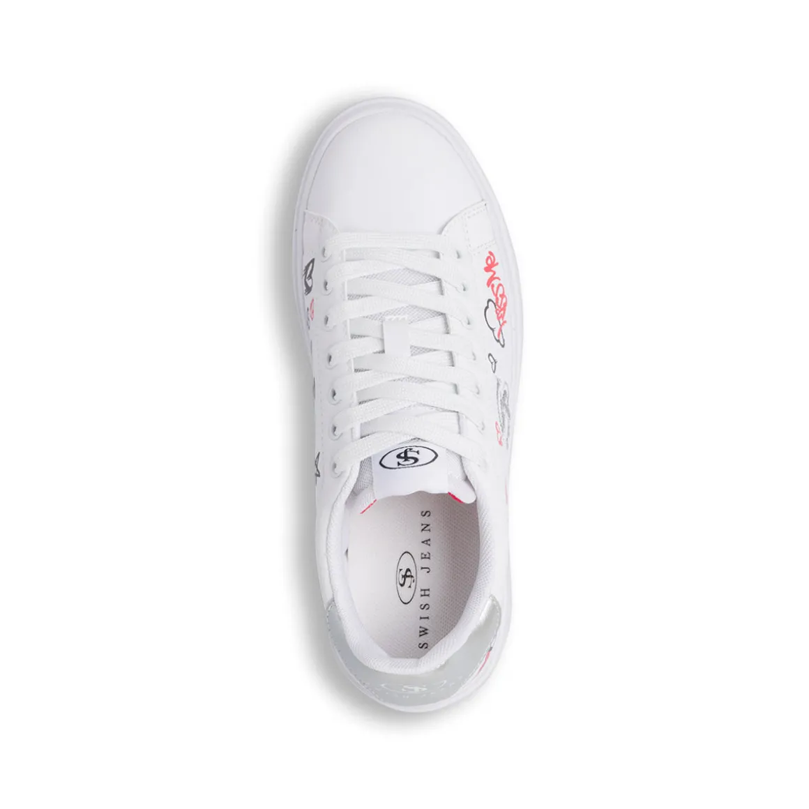Sneakers bianche da Donna con stampe Swish Jeans