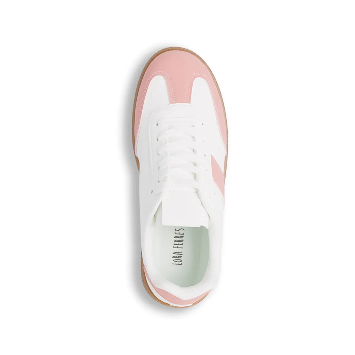 Sneakers bianche da donna con dettaglio rosa Lora Ferres