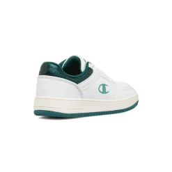 Sneakers bianche da donna con dettaglio verde metallizzato Champion