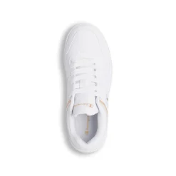 Sneakers bianche da Donna con dettagli e logo laterale dorato Champion