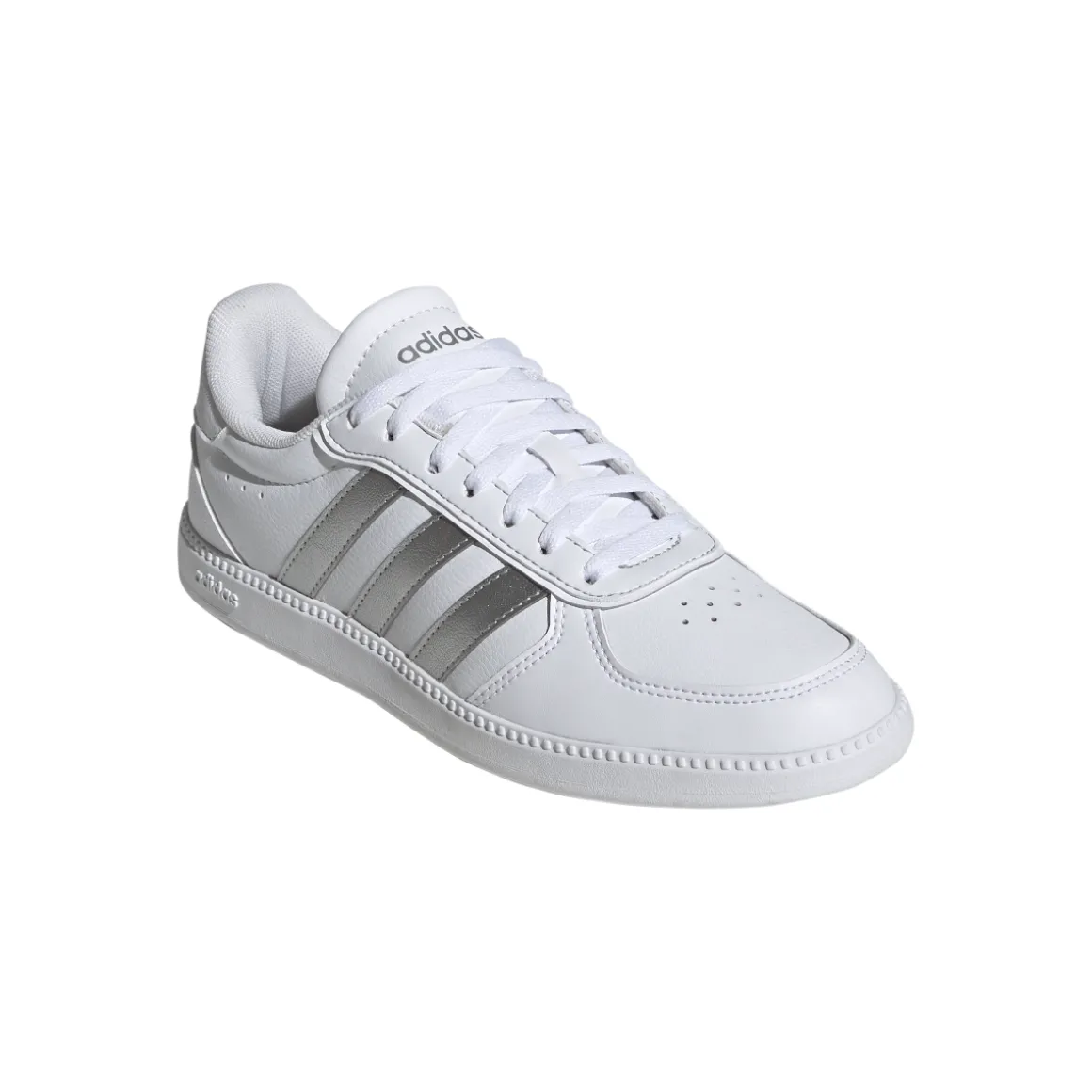 Sneakers bianche da Donna con dettagli argento adidas BREAKNET SLEEK