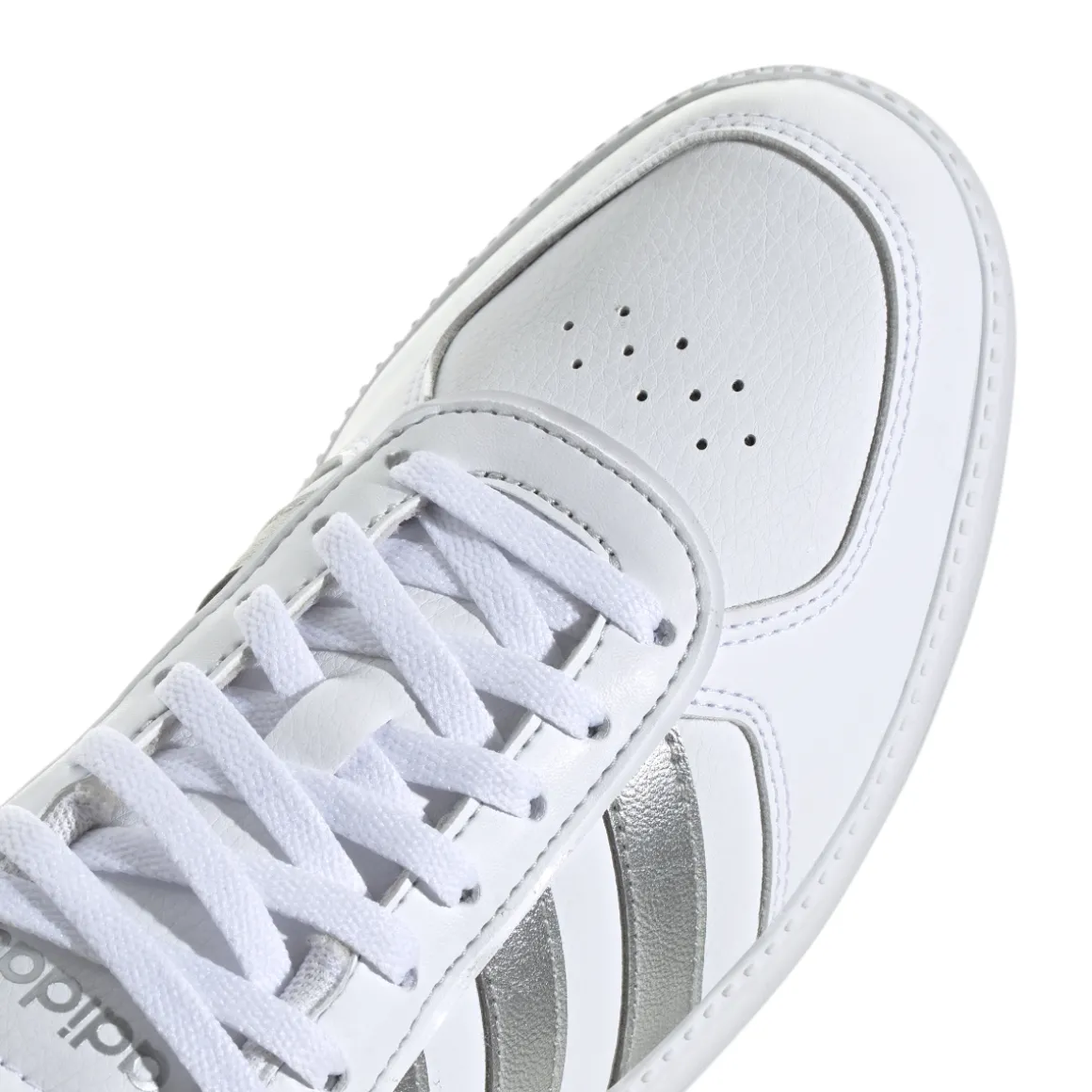 Sneakers bianche da Donna con dettagli argento adidas BREAKNET SLEEK