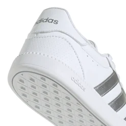 Sneakers bianche da Donna con dettagli argento adidas BREAKNET SLEEK