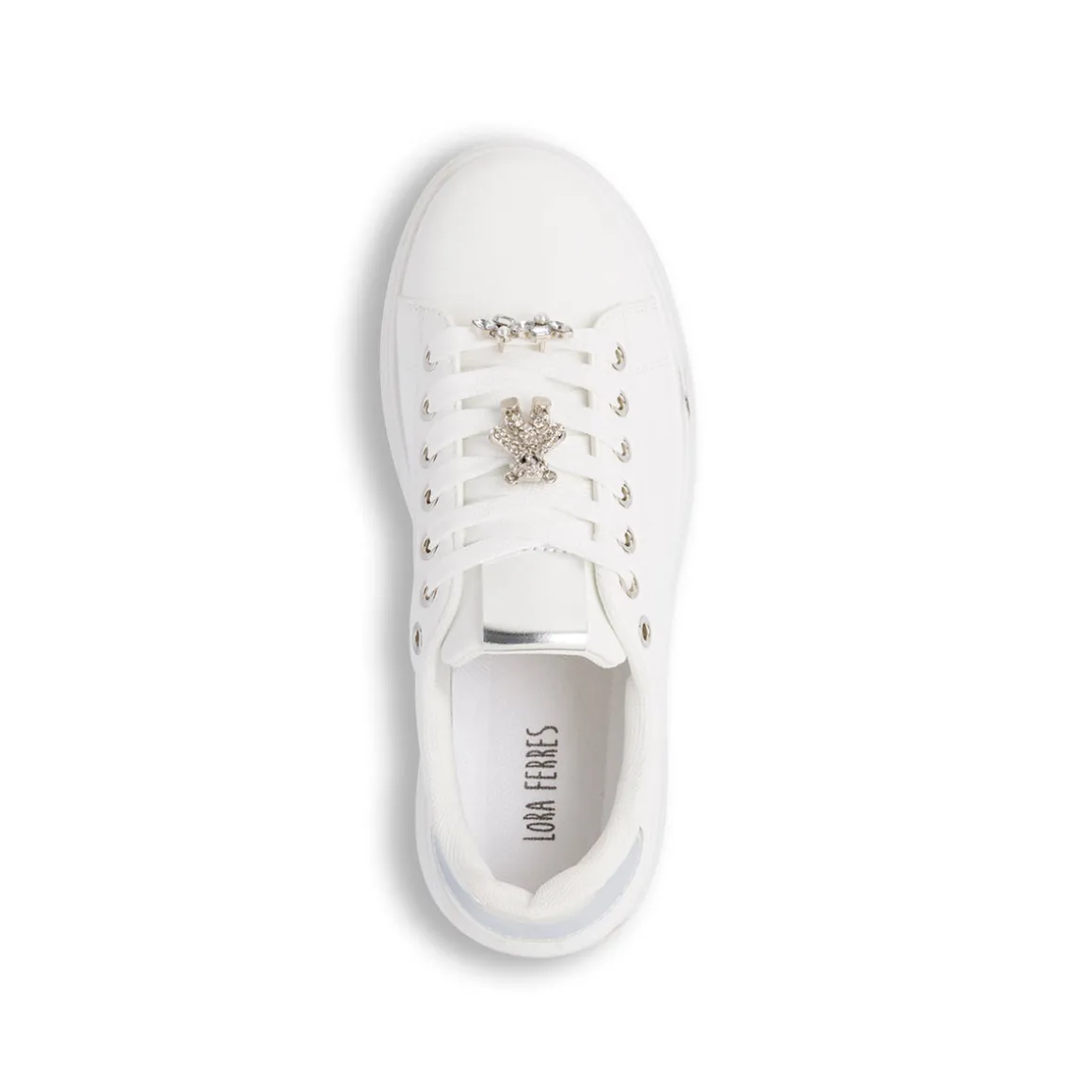 Sneakers bianche da Donna con dettagli gioiello Lora Ferres