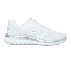 Sneakers bianche da donna in tessuto mesh Skechers Bountiful - Quick Path