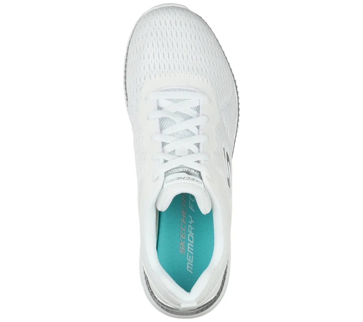 Sneakers bianche da donna in tessuto mesh Skechers Bountiful - Quick Path