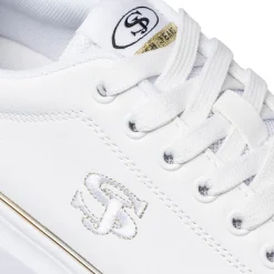 Sneakers bianche da donna con dettagli dorati Swish Jeans