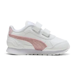 Sneakers bianche da primi passi Bambina con dettagli rosa glitter Puma
