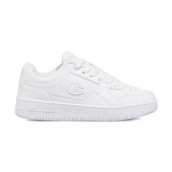 Sneakers bianche da ragazzo con logo laterale Champion Rebound Low B GS