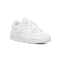 Sneakers bianche da ragazzo con logo laterale Champion Rebound Low B GS