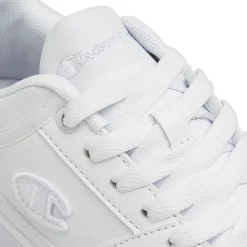 Sneakers bianche da ragazzo con logo laterale Champion Rebound Low B GS
