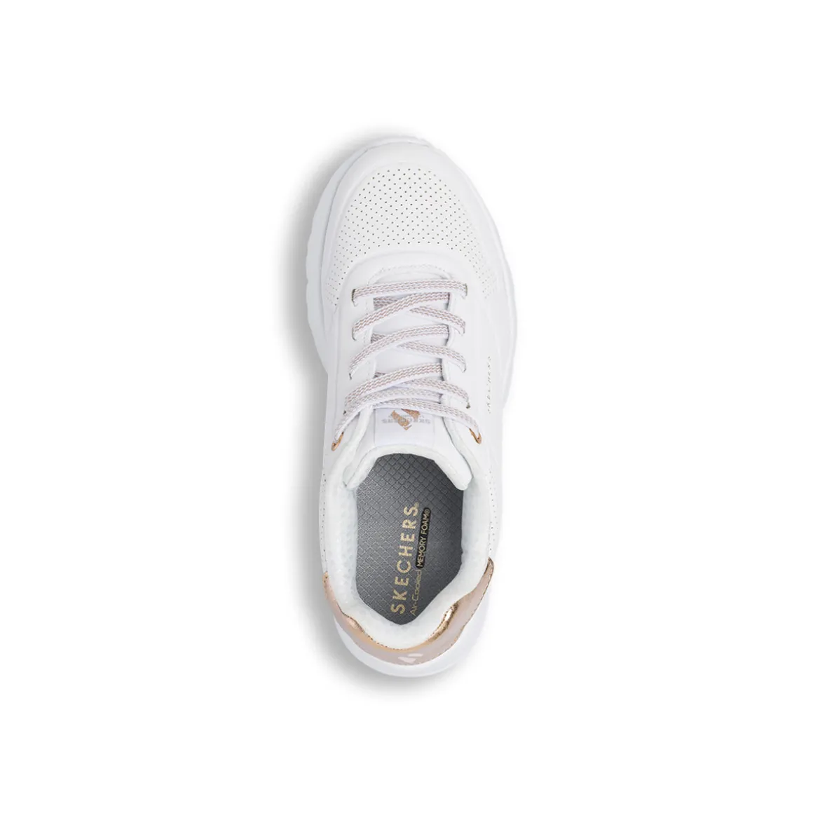 Sneakers bianche da ragazza Skechers Uno Lite Air Cooled con Memory Foam