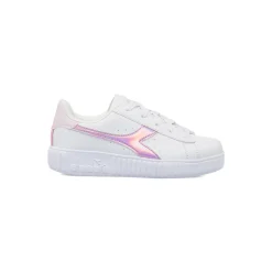 Sneakers bianche da Ragazza con logo rosa iridescente Diadora