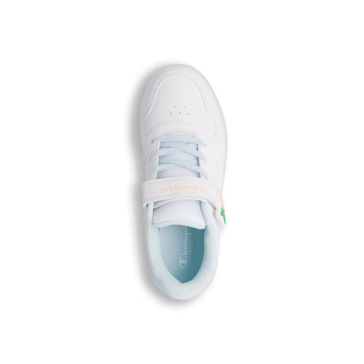 Sneakers bianche da ragazza con dettagli fragola e luci Champion PS Low Cut