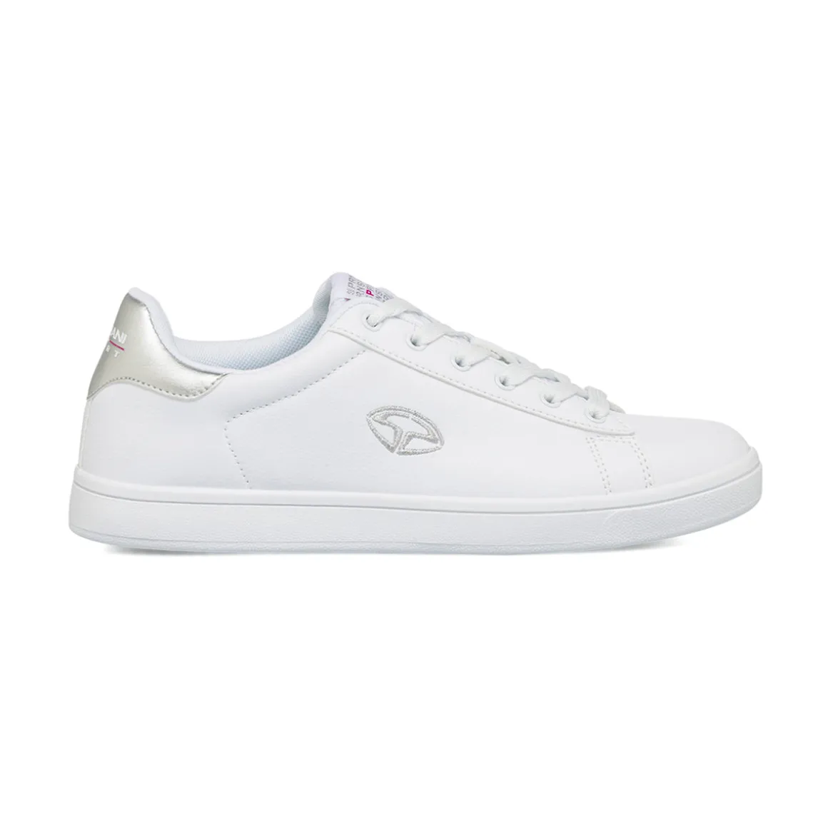Sneakers bianche da ragazza con dettagli argento Soprani Sport
