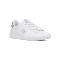 Sneakers bianche da ragazza con dettagli argento Soprani Sport