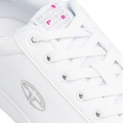 Sneakers bianche da ragazza con dettagli argento Soprani Sport