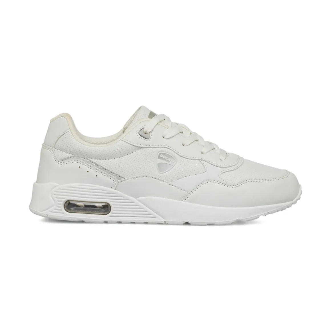 Sneakers bianche da ragazzo con ammortizzazione ad aria Ducati