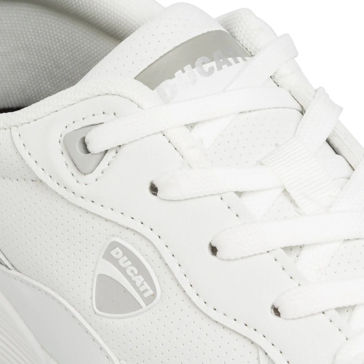 Sneakers bianche da ragazzo con ammortizzazione ad aria Ducati