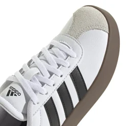 Sneakers bianche da ragazzo con strisce nere adidas VL Court 3.0 K