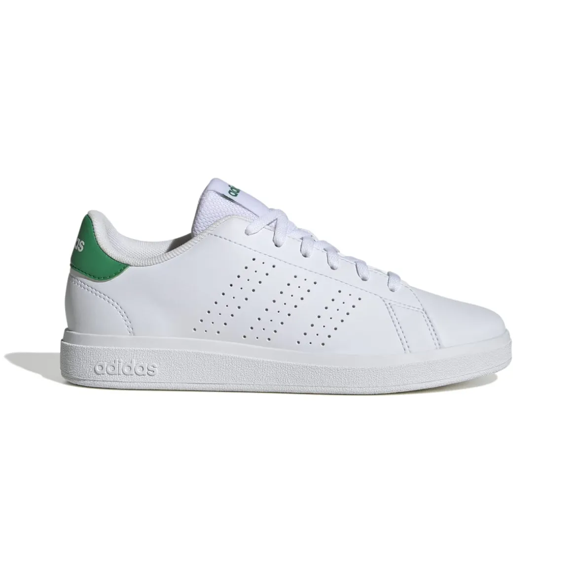 Sneakers bianche da ragazza con dettaglio verde adidas Advantage 2.0