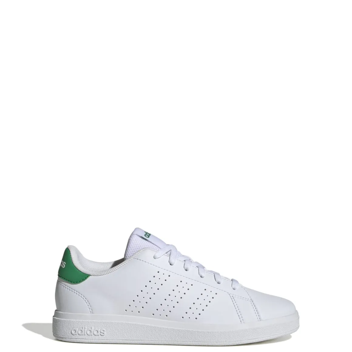 Sneakers bianche da ragazza con dettaglio verde adidas Advantage 2.0
