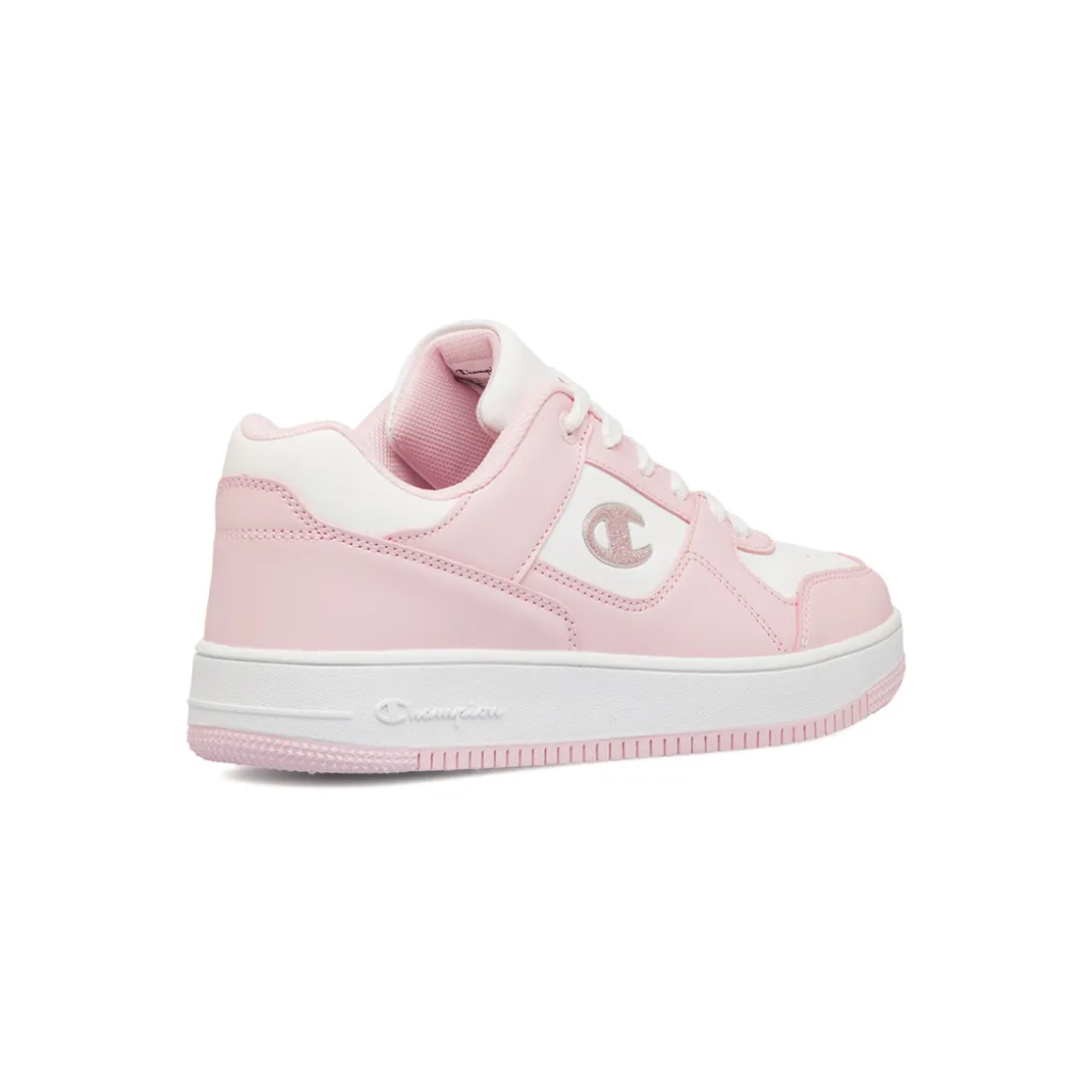Sneakers bianche da ragazza con logo glitterato Champion Rebound Low G GS