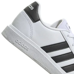 Sneakers bianche da ragazzo con strisce a contrasto adidas Grand Court 2.0 K