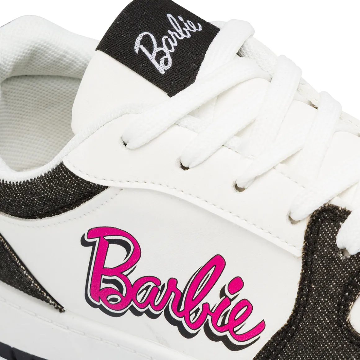 Sneakers bianche da Ragazza con inserti effetto jeans Barbie