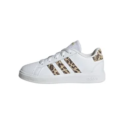 Sneakers bianche da ragazza con strisce animalier adidas Grand Court 2.0 K