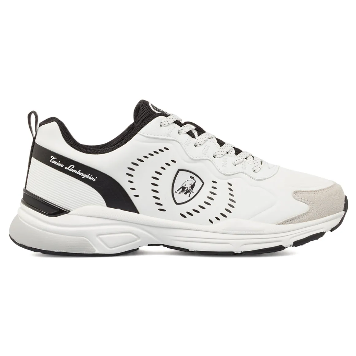 Sneakers bianche da Uomo con suola alta Tonino Lamborghini