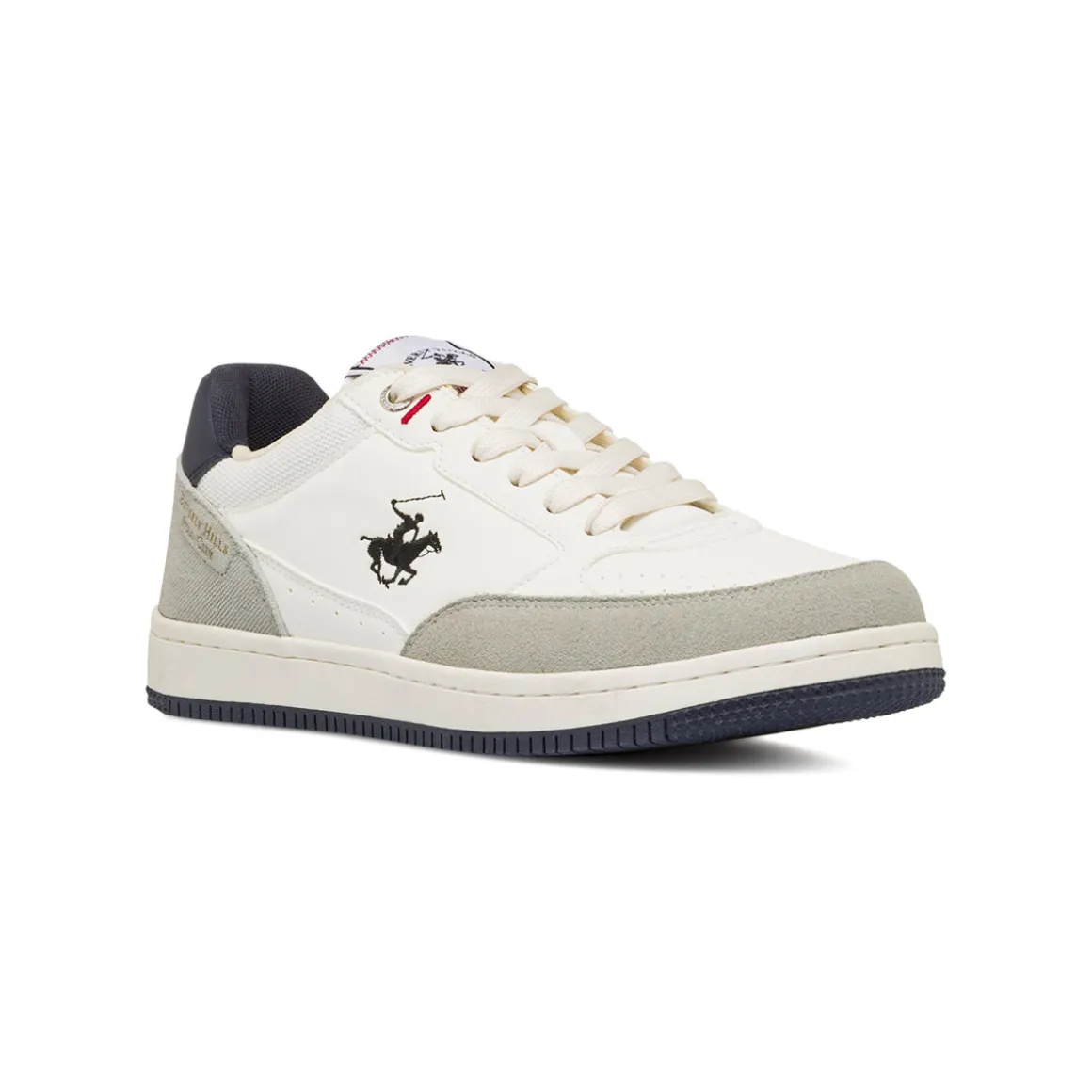 Sneakers bianche da Uomo con logo laterale Beverly Hills Polo Club