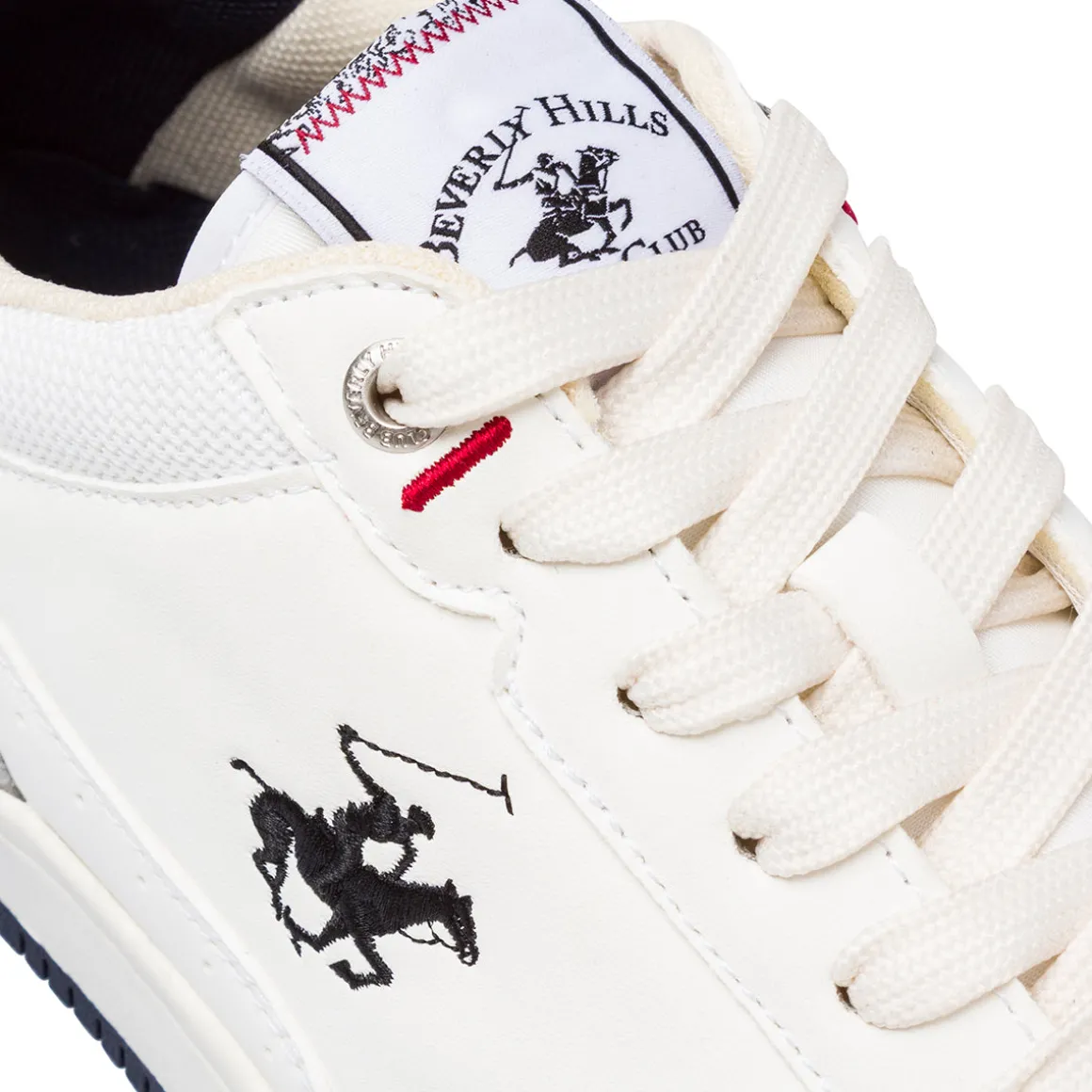 Sneakers bianche da Uomo con logo laterale Beverly Hills Polo Club