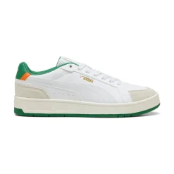 Sneakers bianche da Uomo con dettagli verde e arancio Court Classico Puma
