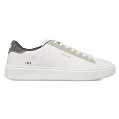 Sneakers bianche da Uomo con inserto in tessuto Gas