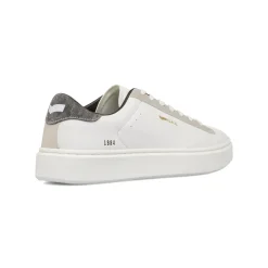 Sneakers bianche da Uomo con inserto in tessuto Gas