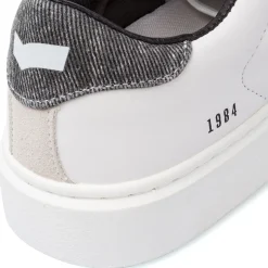 Sneakers bianche da Uomo con inserto in tessuto Gas