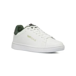 Sneakers bianche da uomo con dettaglio verde Gas