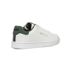 Sneakers bianche da uomo con dettaglio verde Gas
