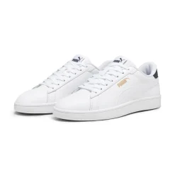 Sneakers bianche da uomo con dettagli oro e blu Puma Smash 3.0 L