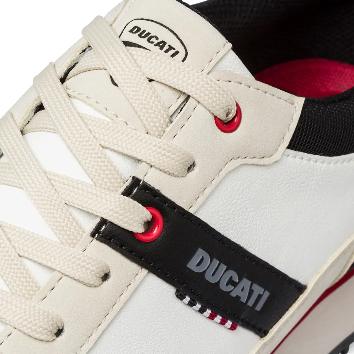 Sneakers bianche da Uomo con logo Ducati