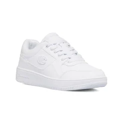 Sneakers bianche da uomo con logo laterale Champion Rebound Low
