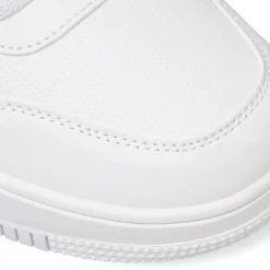 Sneakers bianche da uomo con logo laterale Champion Rebound Low