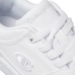 Sneakers bianche da uomo con logo laterale Champion Rebound Low