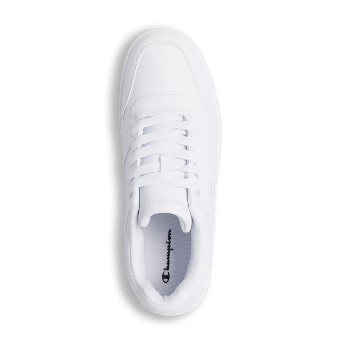 Sneakers bianche da uomo con logo laterale Champion Rebound Low