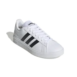 Sneakers bianche da uomo con strisce a contrasto adidas Grand Court Base 2.0
