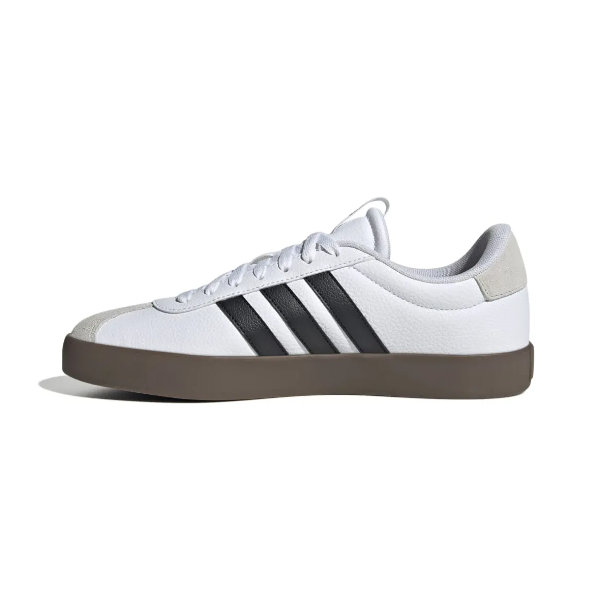 Sneakers bianche da uomo con strisce laterali nere adidas VL Court 3.0