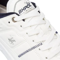 Sneakers bianche da Uomo con inserti blu Beverly Hills Polo Club