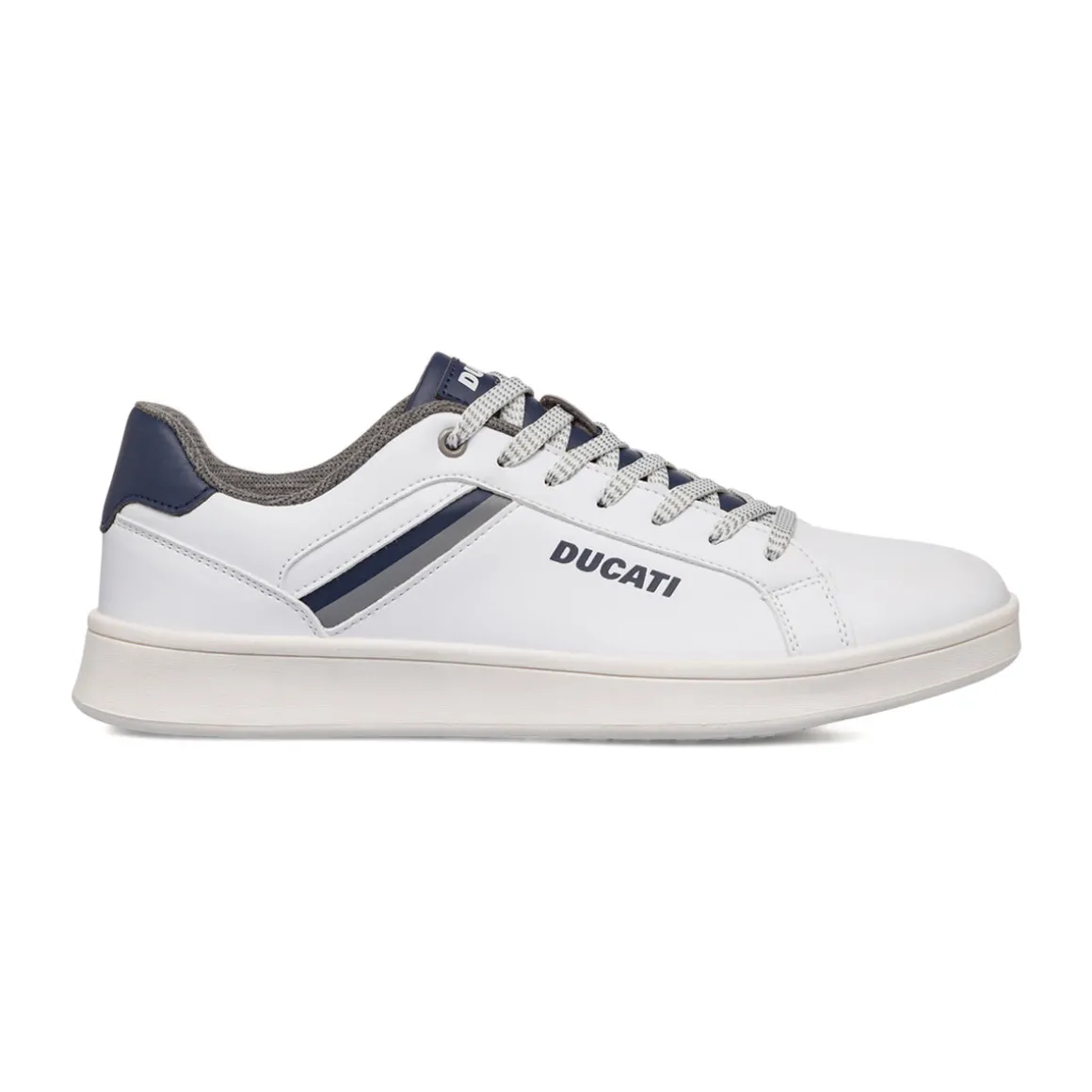 Sneakers bianche da uomo con logo Ducati
