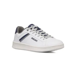 Sneakers bianche da uomo con logo Ducati